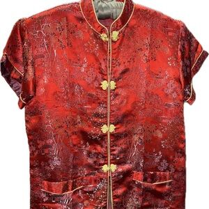 Red Silk Embroidered Jacket
